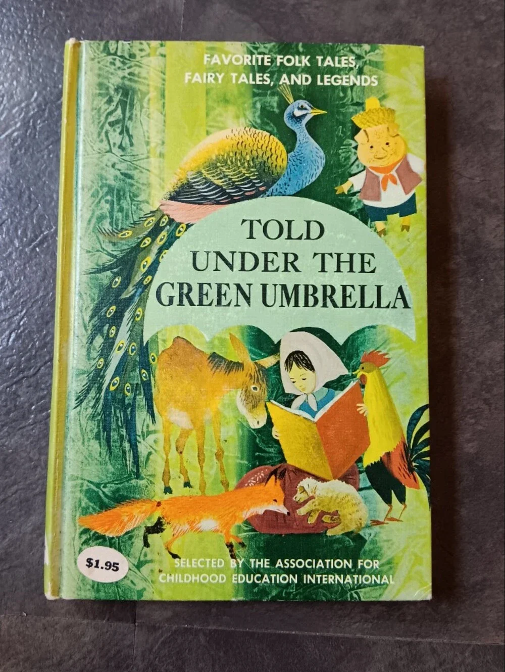 60s Fairycore 'Told Under the Green Umbrella' Fairy Tales Hardcover Cottage Book
